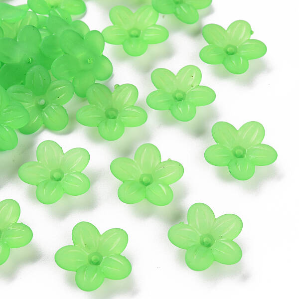 Frosted Acrylic Bead Caps