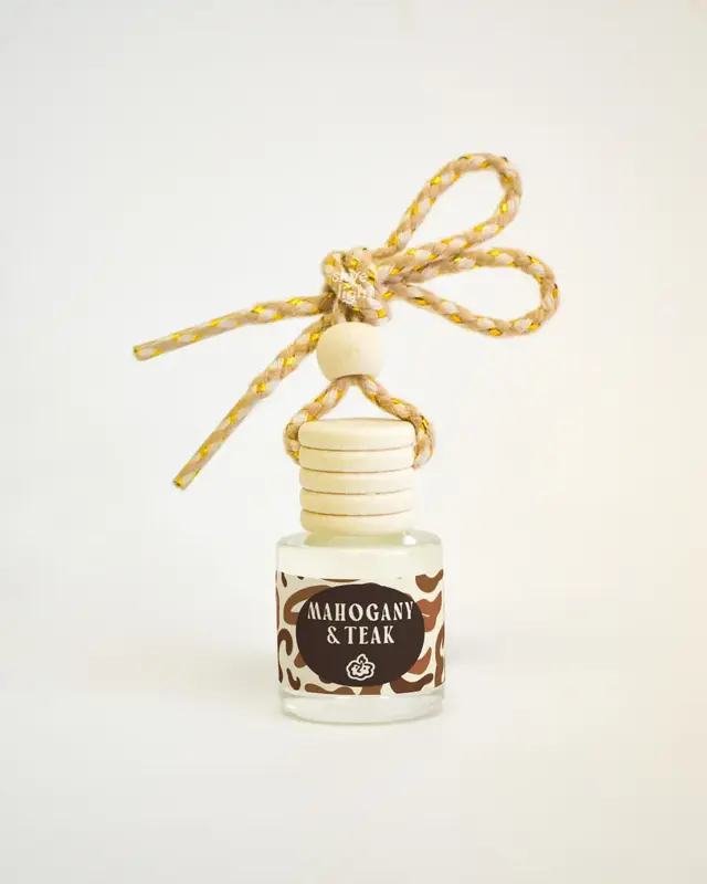 Mahogany + Teak Car Freshener | Mahogany Earthy Scent Car Freshener