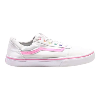 VANS Low Top Trainers White Canvas Girls UK 4.5