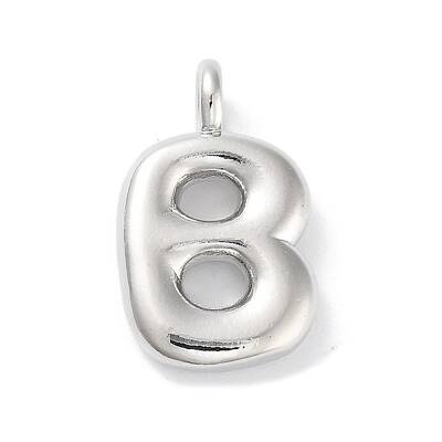 Rack Plating Brass Balloon Letter Pendants