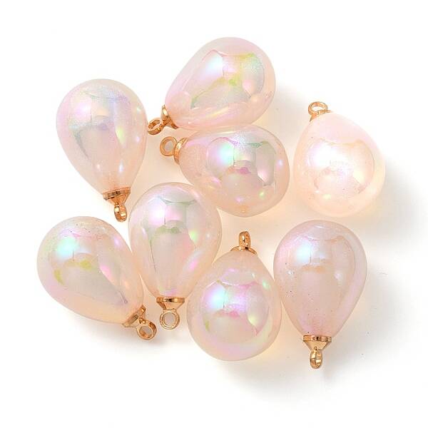 8Pcs UV Plating Acrylic Pendants