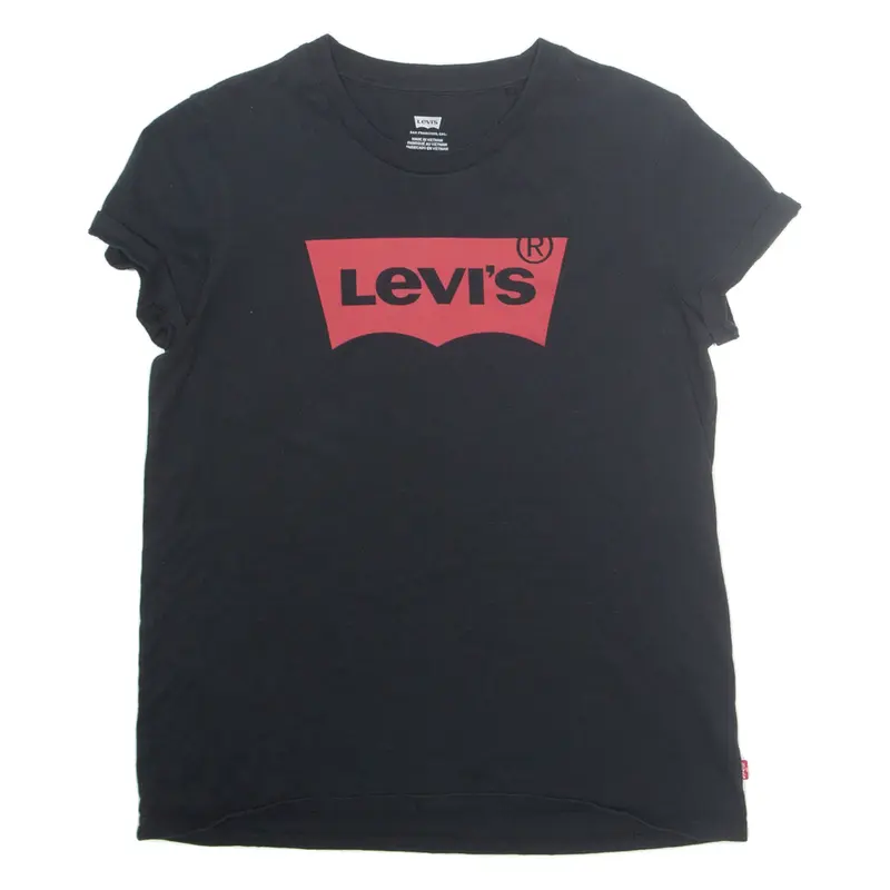 LEVI'S Womens T-Shirt Black S