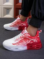 Men's Fashionable Colorblock Lace Up Sneakers, Casual Comfortable Breathable Lightweight Sports Running Shoes, Male All-match...