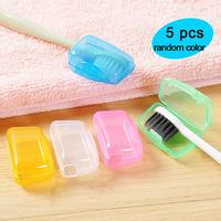 Travel Portable Toothbrush Head Cover, 5 Counts/set Random Color Travel Toothbrush Storage Case, Toothbrush Head Protector Ca...