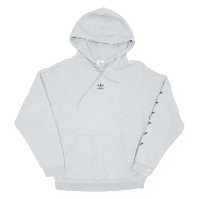 ADIDAS Womens Grey Hoodie Pullover UK 8
