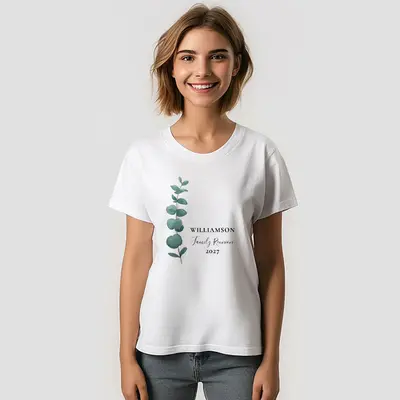 Green Eucalyptus Custom Family Reunion T-Shirt