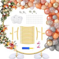 Round Backdrop Stand Metal Circle Balloon Arch Wedding Arch Frame Circle  Round Arch Stand for Ceremony Birthday Party Christ...