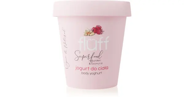 Fluff Raspberry And Almond Yogurt For The Body Rice Protein And Coconut Oil 180 Ml