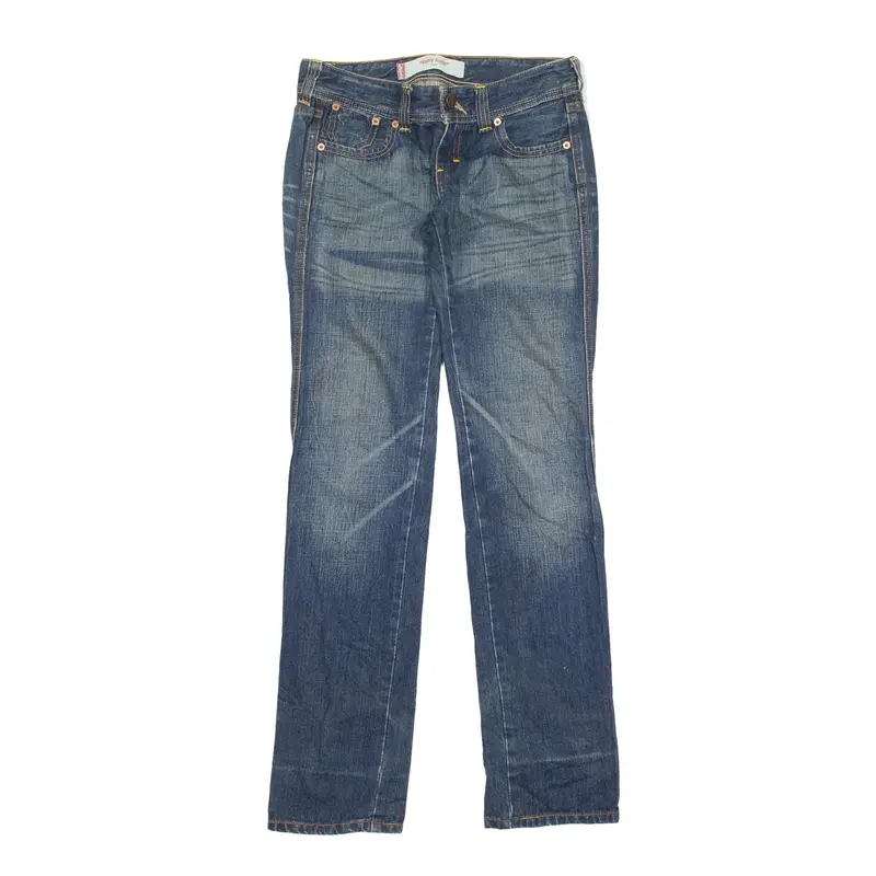 LEVI'S Patty Anne Jeans Blue Denim Slim Straight Stone Wash Womens W27 L33