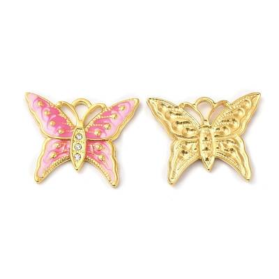Real 18K Gold Plated 304 Stainless Steel Rhinestone Pendants