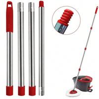 Spin Mop Replacement Handle, Adjustable 4-section Foot Mop Replacement Stick for Triangle Spin Mop Base, Home Care Supplies f...