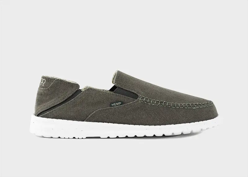 SunSlide Hemp Slip-on for Women in Dark Green | Size: US W 9 | EU 40