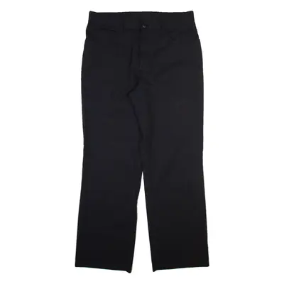 CALYX Mens Trousers Black Regular Straight Wool W32 L30