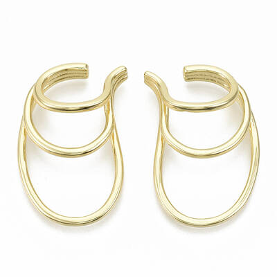 Brass Cuff Earrings