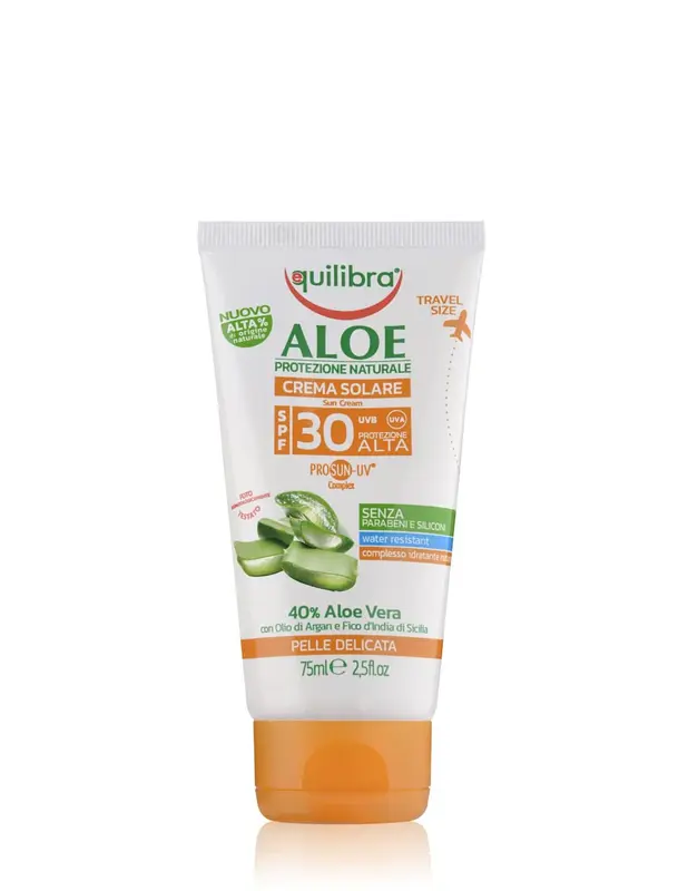 Aloe Sun Cream Spf30 Mini Size Equilibra® 75ml