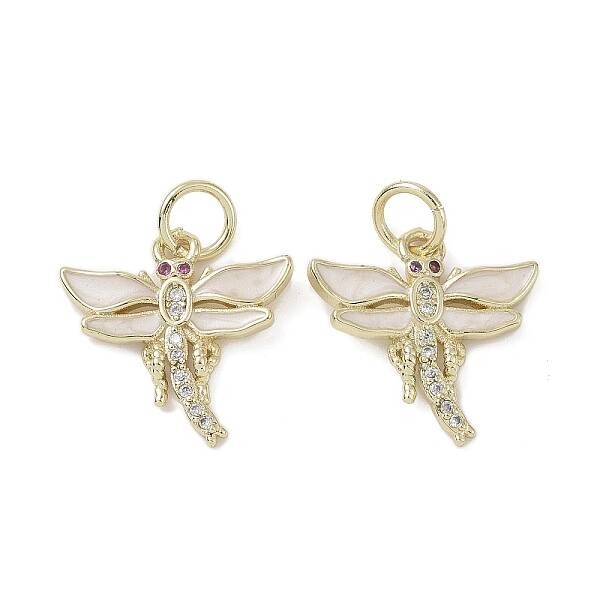 Brass Micro Pave Cubic Zirconia Pendants