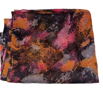 Printed Hijabs Brimming Chiffon Silk Muslim Premium Ombre Marble Water Print Shawl Hijab Scarves Qamaaro Qurux Badan vela ins...