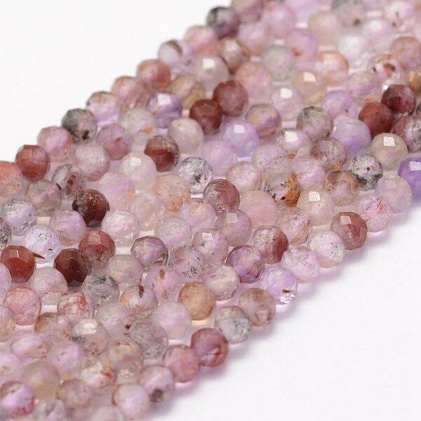 Natural Super Seven Strawberry Quartz Beads Strands