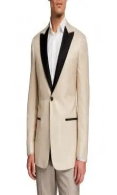 VELVET-TUX101 CHAMPAGNE - TAN - MENS VELVET DINNER JACKET WITH MATCHING BOWTIE - SLIM FIT BLAZER