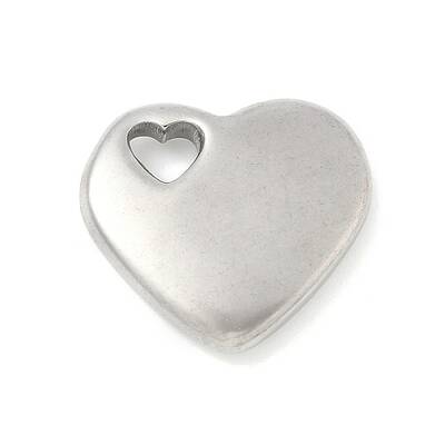 304 Stainless Steel Heart Pendants