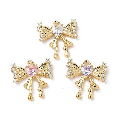 Brass Micro Pave Cubic Zirconia Pendants