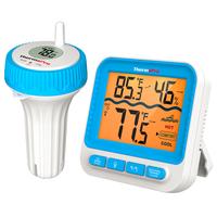 [Pool Accessories] Floating Wireless Swimming Pool Thermometer,  Digital Indoor Hygrometer Easy Read, Large Size, IPX8 W