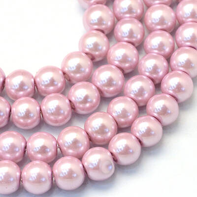 Baking Painted Glass Pearl Bead Strands