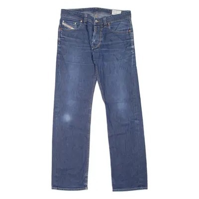 DIESEL Larkee Mens Jeans Blue Regular Straight Stone Wash W31 L32
