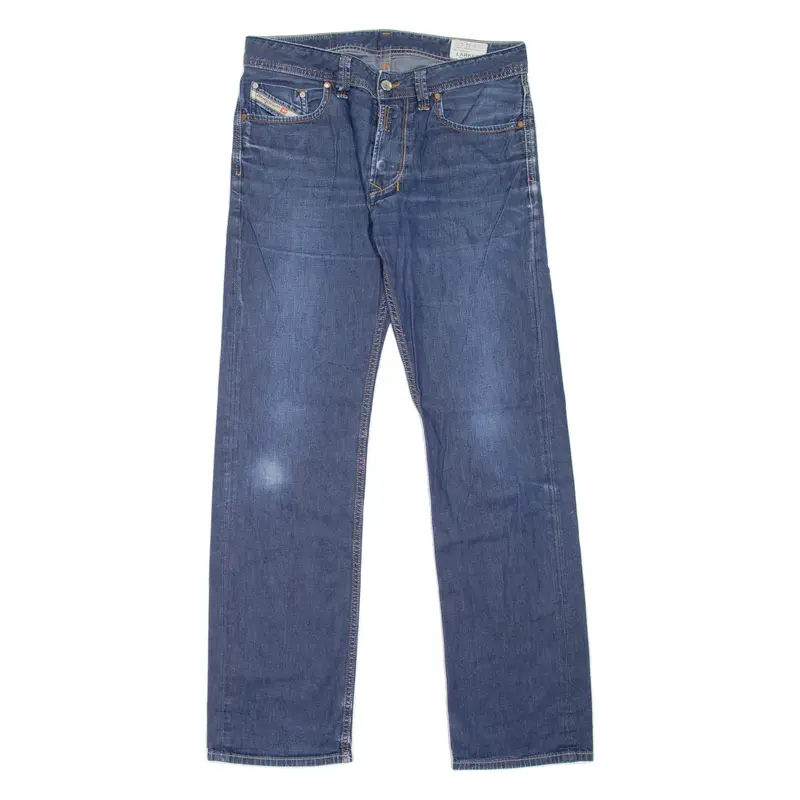 DIESEL Larkee Mens Jeans Blue Regular Straight Stone Wash W31 L32