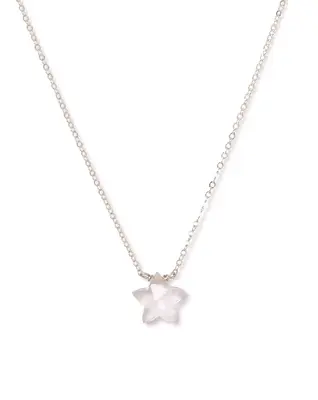 Star Necklace | Metal Color: Gold | Color: Light Pink