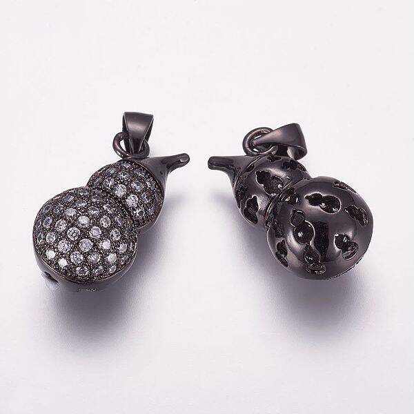 Brass Micro Pave Cubic Zirconia Pendants