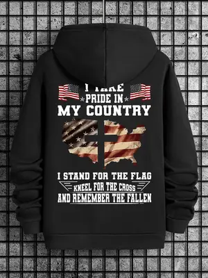 Men's Graphic Drawstring Pocket Hoodie, Fashion Sweatshirt for Daily Holiday Outdoor Wear, Men Clothes for Fall & Winter, Fal...