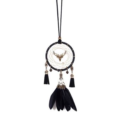 Woven Net/Web with Feather Pendant Decorations