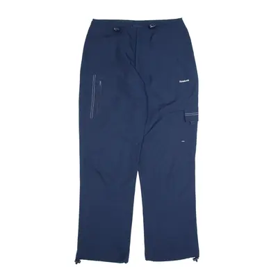 REEBOK Sports Blue Regular Straight Track Pants Womens M W32 L31