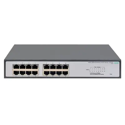 JH016A#B2E HP OfficeConnect 1420 Series 1420-16G 16 x 10/100/1000Base-T RJ-45 Ports Layer 2 Unmanaged Gigabit Ethernet Networ...