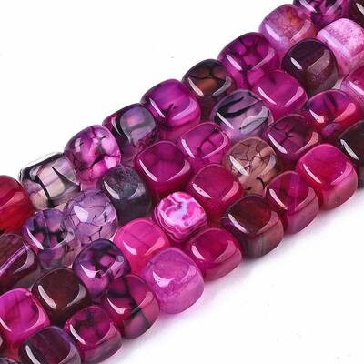 Natural Dragon Veins Agate Beads Strands