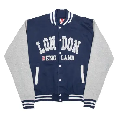 COOL FASHION London Mens Varsity Jacket Blue XL