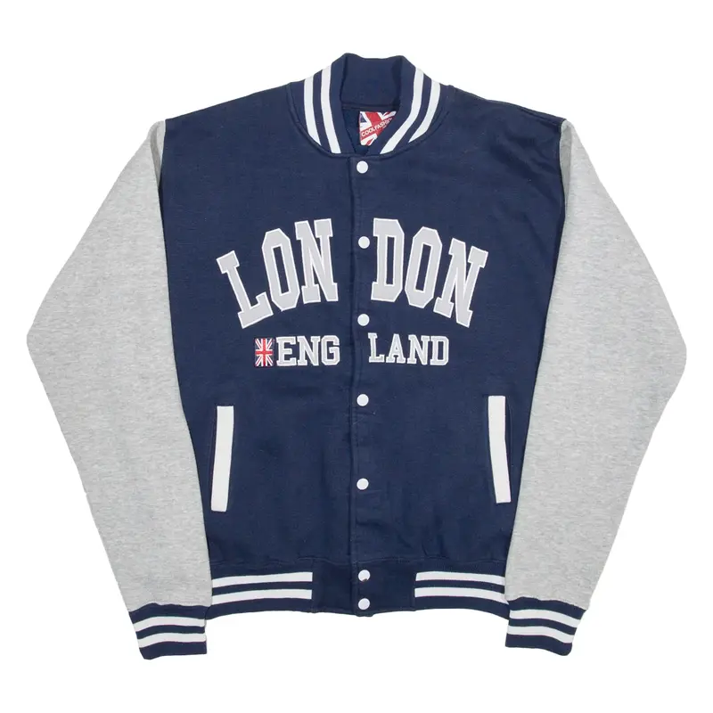 COOL FASHION London Mens Varsity Jacket Blue XL