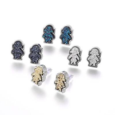 Brass Stud Earrings