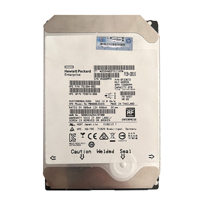 791394-002 HP 8TB 7200RPM SAS 12Gb/s Midline 512e 3.5-inch Hard Drive