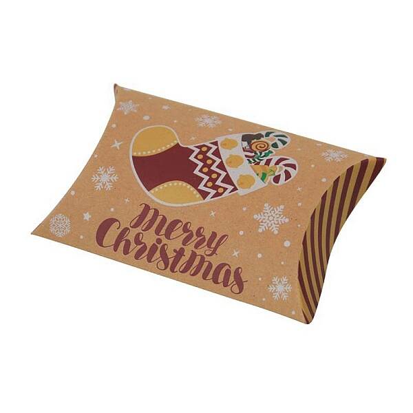 Christmas Theme Cardboard Candy Pillow Boxes