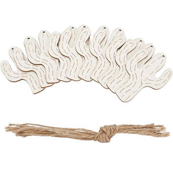 Unfinished Wooden Pendant Ornaments