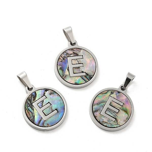 304 Stainless Steel with Paua Shell Pendants