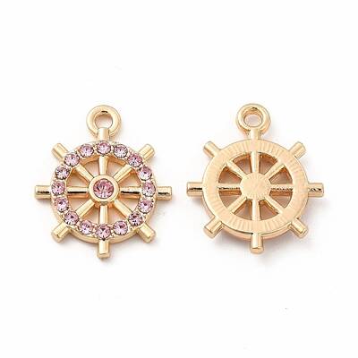 Rack Plating Eco-friendly Alloy Rhinestone Pendants