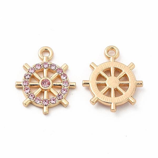 Rack Plating Eco-friendly Alloy Rhinestone Pendants