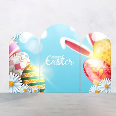 Sky Eggs Bunny Ear Bokeh Easter Arch Backdrop Kit - Aperturee