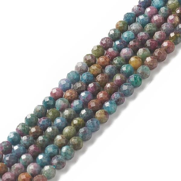 Natural Red Corundum/Ruby and Sapphire Beads Strands