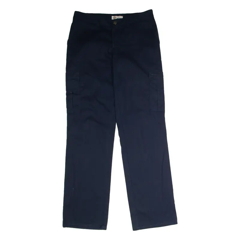 DICKIES Workwear Cargo Womens Trousers Blue Regular Straight W32 L32