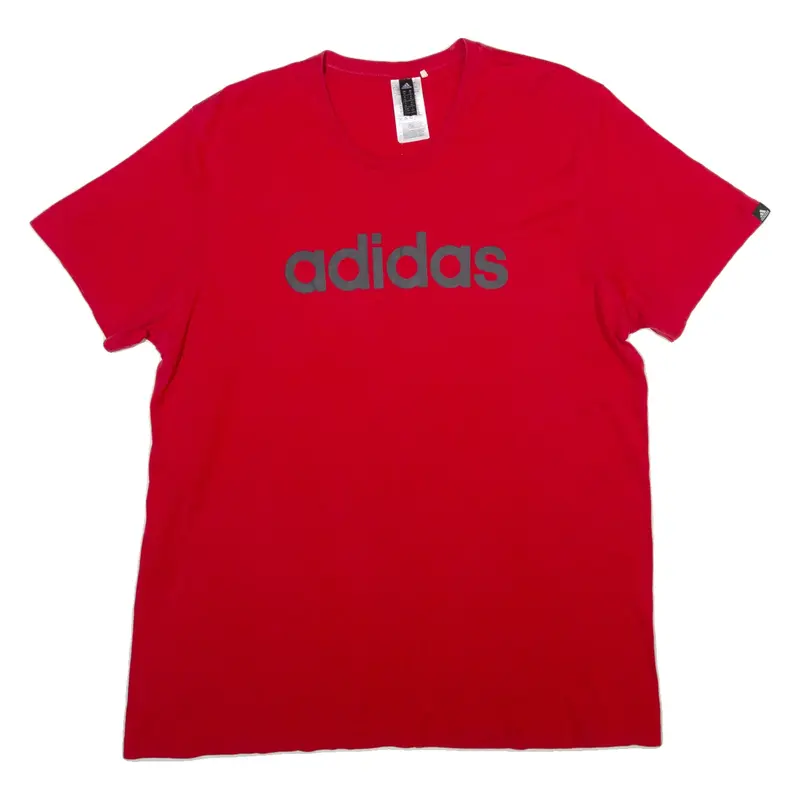 ADIDAS Mens T-Shirt Red Crew Neck XL