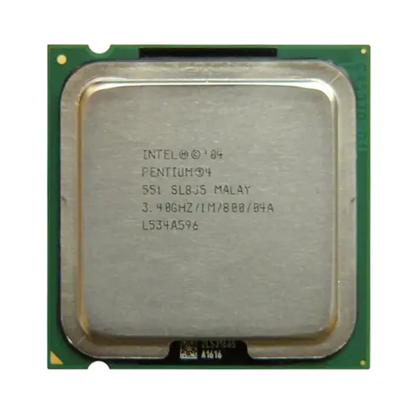 BX80547PG3400EK Intel Pentium 4 551 Single-Core 3.40GHz 800MHz FSB 1MB L2 Cache Socket LGA775 Processor